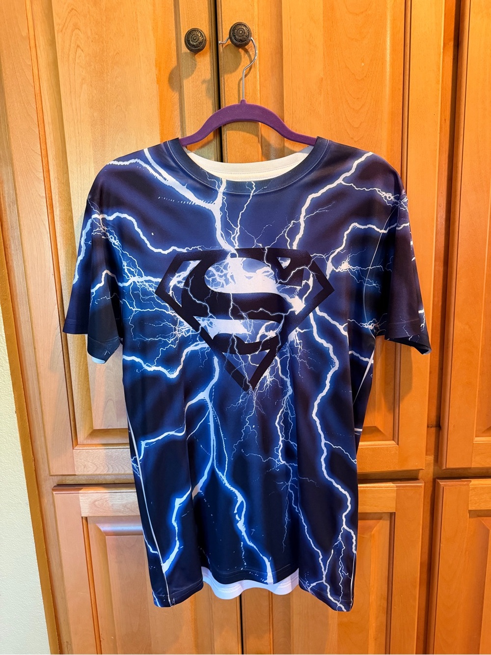 Superman Lightning Logo Swimshirt